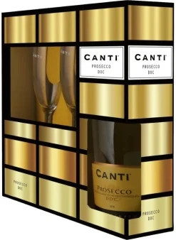 Prosecco met 2 Glazen Cadeauverpakking|Canti Clearance