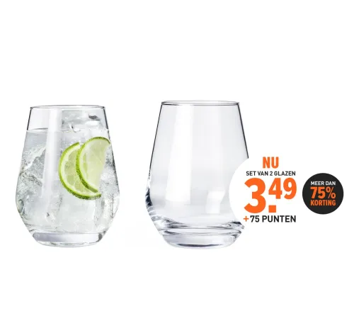 Chef & Sommelier Tumblerglazen (38 cl) - set van 2|Chef & Sommelier