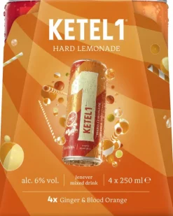 Ketel 1 Hard Lemonade Ginger & Blood Orange Koningsdag 4-pack|ST&Euml;LZ Clearance