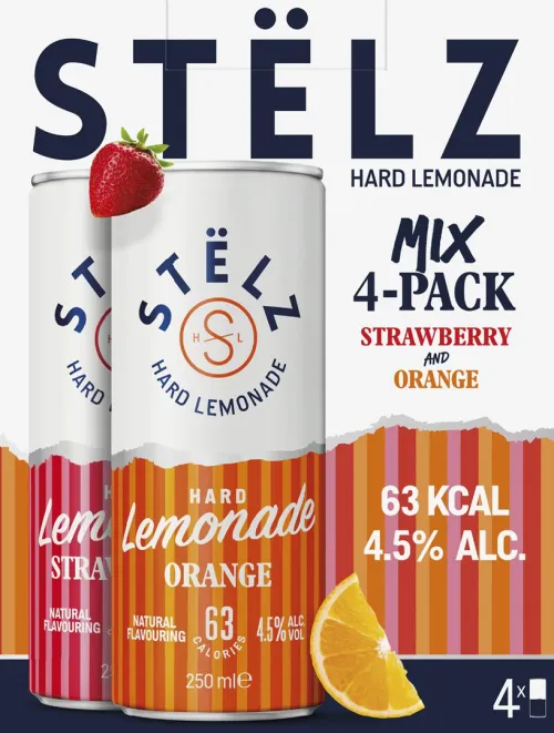 STËLZ Hard Lemonade Strawberry Orange 4-pack|STËLZ Discount