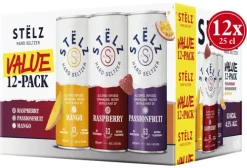 Hard Seltzer 12-pack Raspberry, Mango & Passionfruit|STËLZ Online