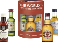 The World's Favourite Whiskies Cadeaupakket met 4 mini's|Geschenk Hot